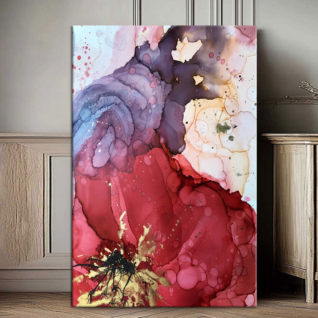 Црвени цветни листови