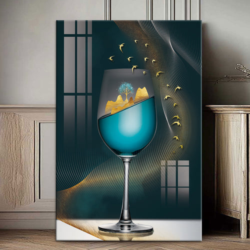 Плава боја флуид