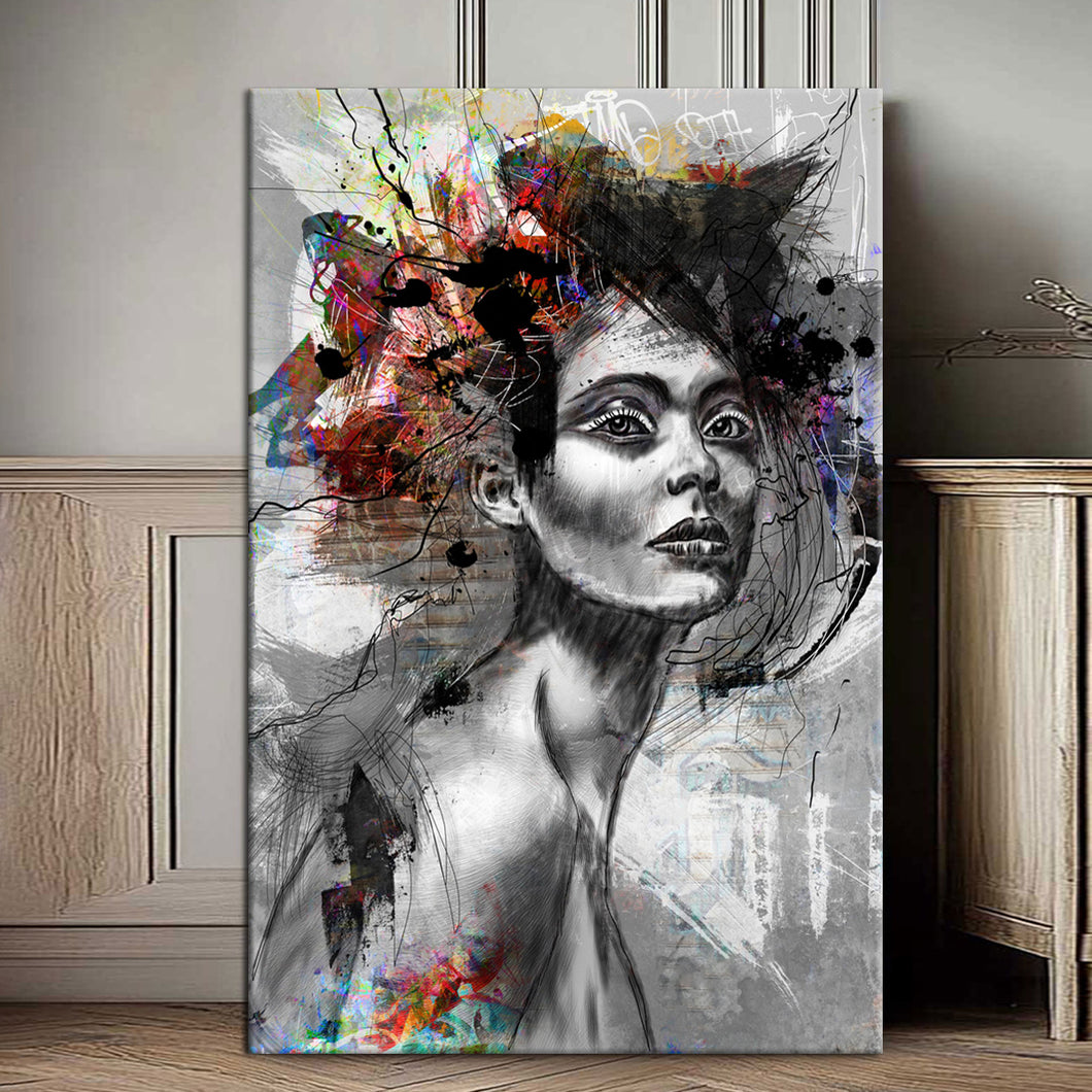 Дива во црно бела боја