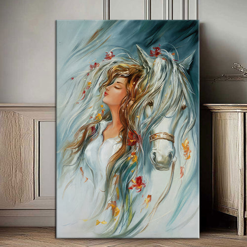 Жената и белиот коњ