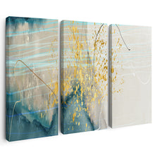 Вчитај ја сликата во галериски мод за гледање, Апстракција на златни точки - Триптих
