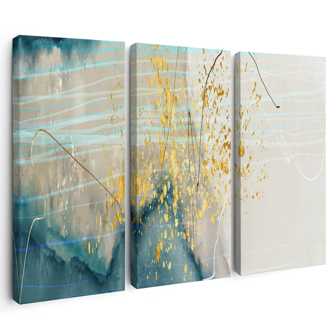 Апстракција на златни точки - Триптих